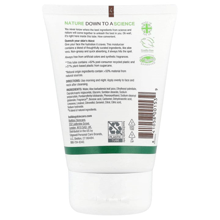 Bulldog Skincare For Men, Original Moisturizer + Aloe Vera (100 ml)