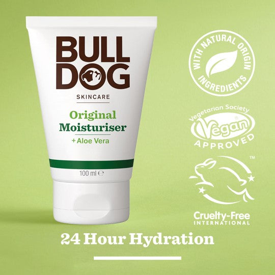 Bulldog Skincare For Men, Original Moisturizer + Aloe Vera (100 ml)