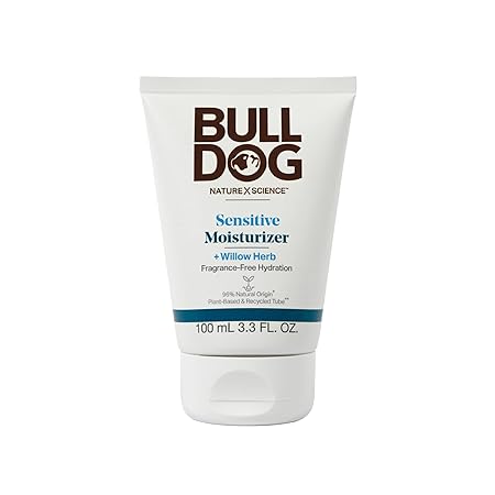 Bulldog Skincare For Men, Sensitive Moisturizer, Fragrance Free (100 ml)
