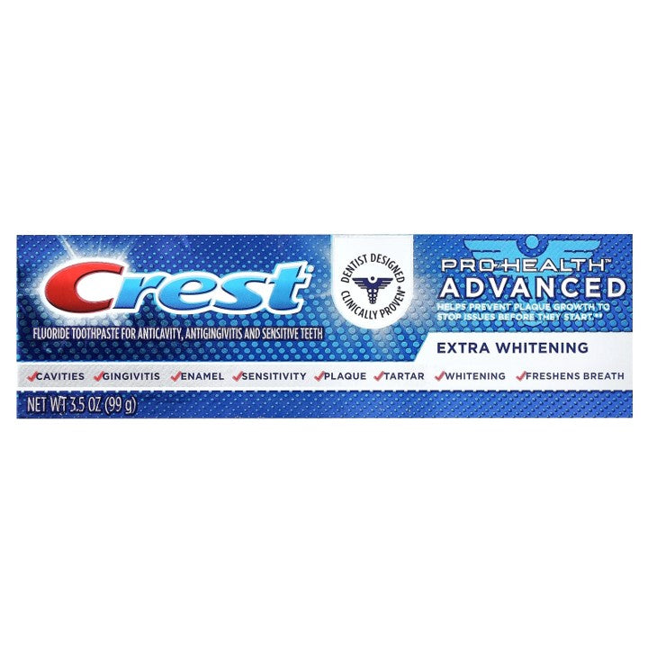 Crest, Pro Health Advanced, Fluoride Toothpaste, Extra Whitening, 99 g