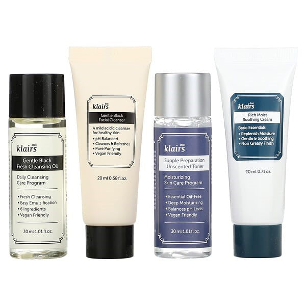 Dear, Klairs, Skincare Kit, 4 Piece Set