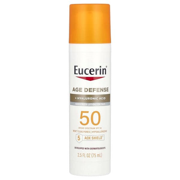 Eucerin, Age Defense, Lightweight Sunscreen Lotion For Face, SPF 50, (75 ml)