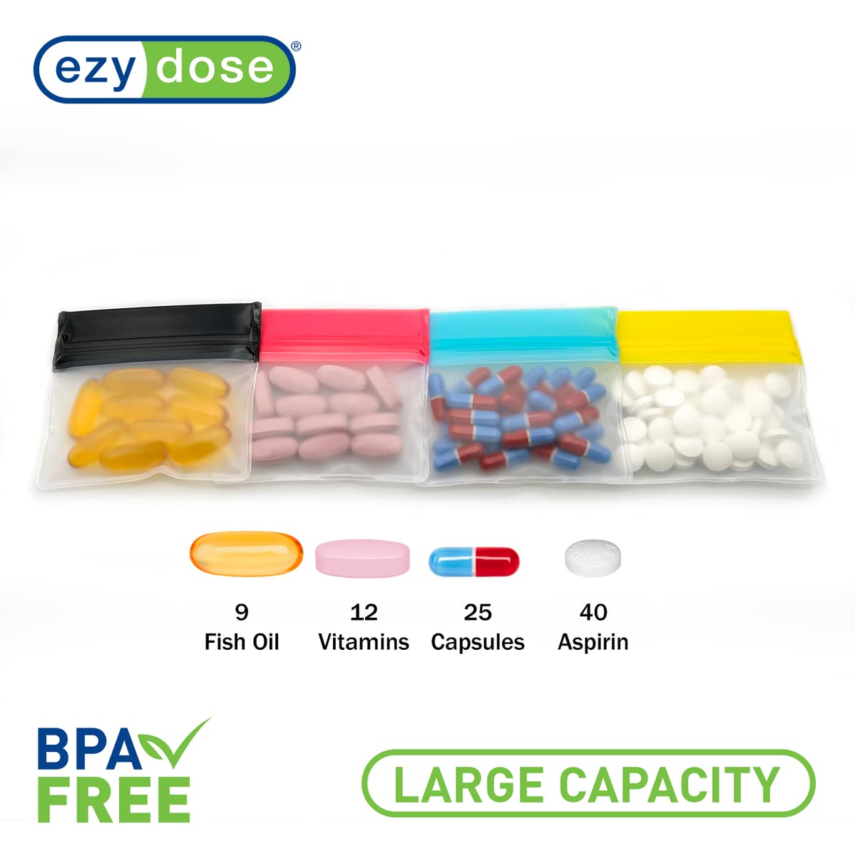 Ezy Dose, 7-Day Pill Pouch Set, 1 Set