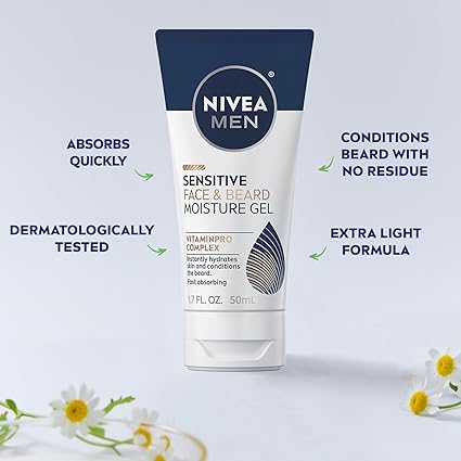 Nivea, Men, Sensitive Face & Beard Moisture Gel (50 ml)