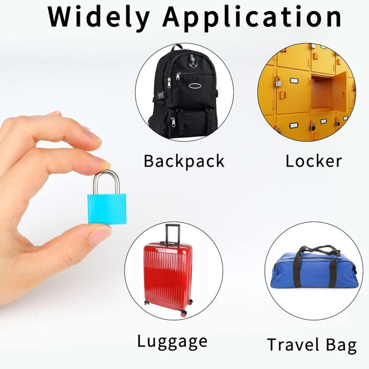 Set Of 4 Mini Padlocks Multicolor For Bags and More