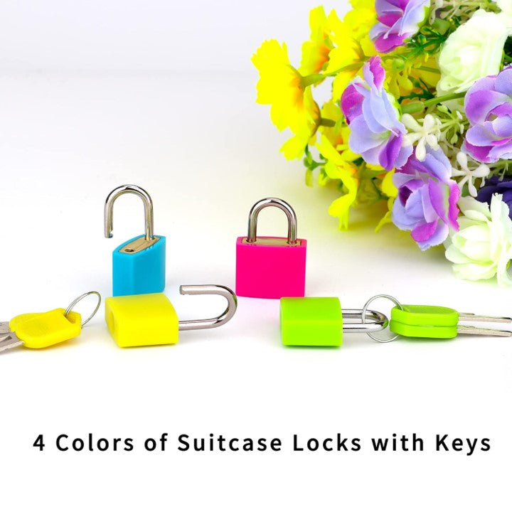 Set Of 4 Mini Padlocks Multicolor For Bags and More