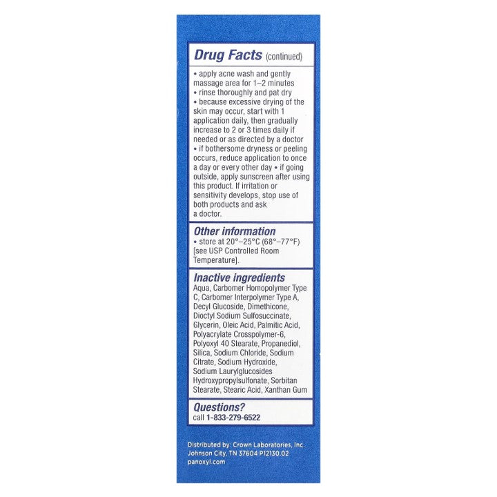 PanOxyl, Acne Foaming Wash, For Face & Body, Maximum Strength (28 g)