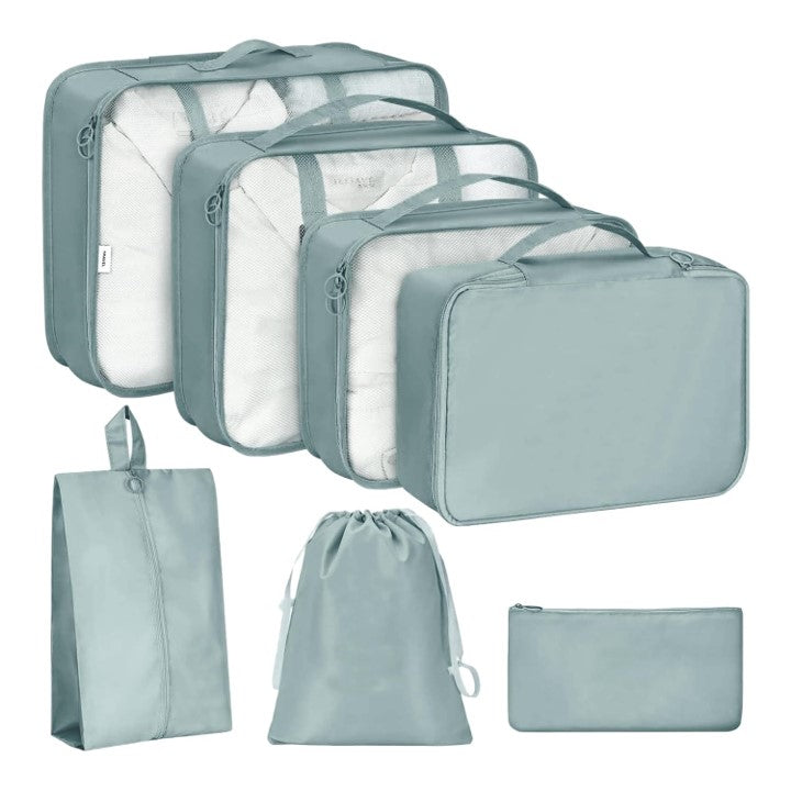 Stroite7 pc Travel set , Packing cubes with Laundry Bag