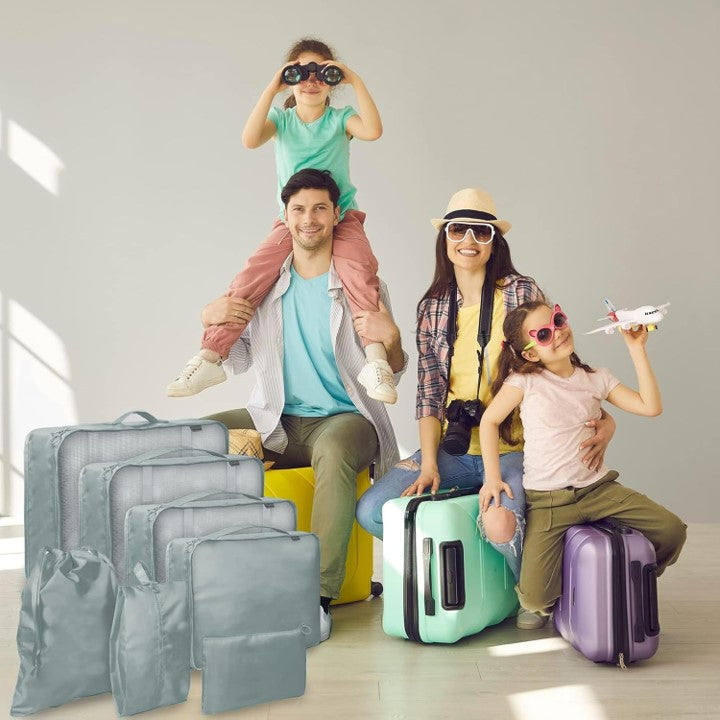 Stroite7 pc Travel set , Packing cubes with Laundry Bag