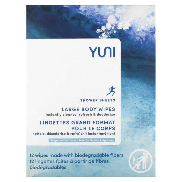 Yuni Beauty, Shower Sheet, 12 Wipes