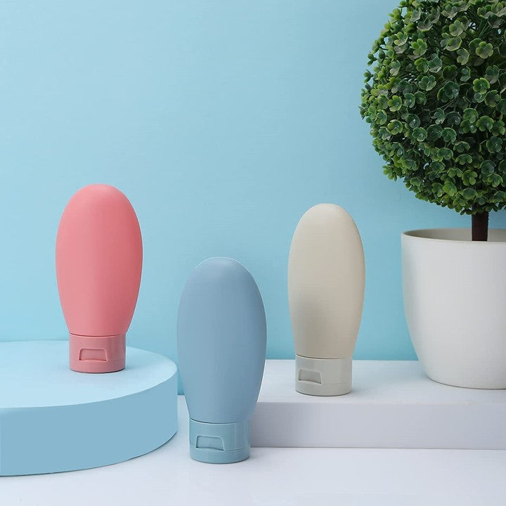 Zephorus 3pcs 60ml Travel Bottles Plastic Travel Containers