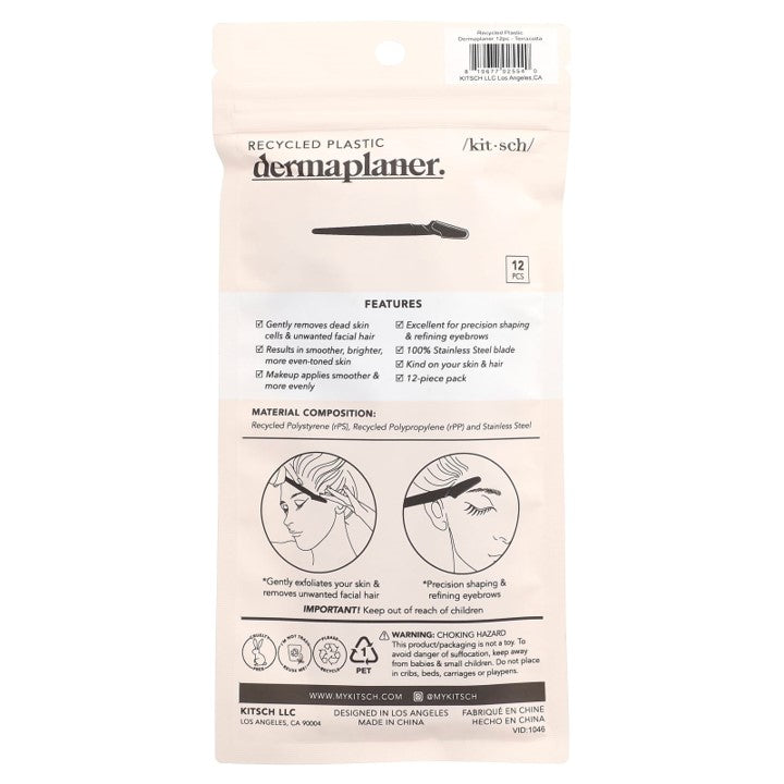 Kitsch, Recycled Plastic Dermaplaner, Terracotta, 12 Pieces