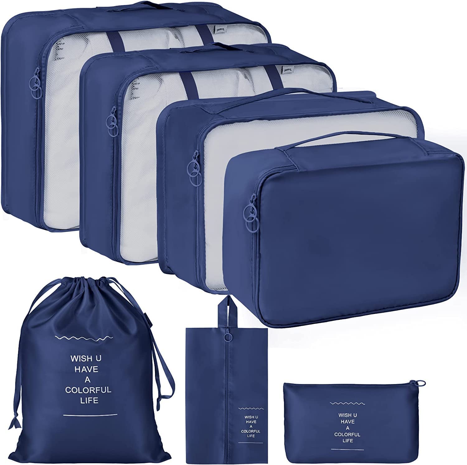 Lazer Polyester Travel Organizer Bag set of 7